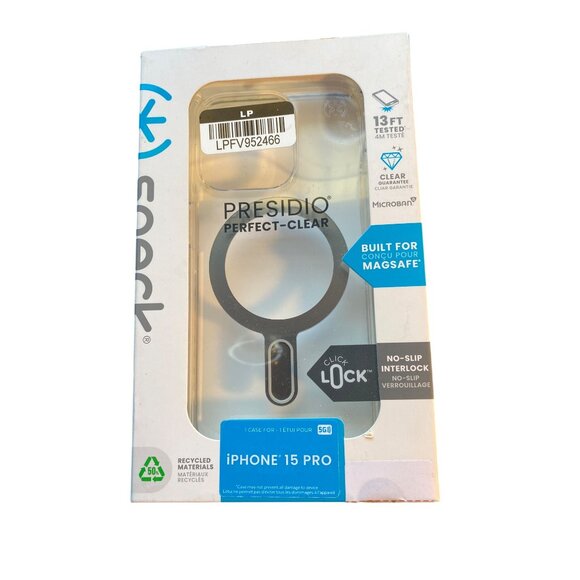 Speck Presidio Perfect-Clear Case For iPhone 15 Pro 13FT Drop Tested Magsafe C - Picture 6 of 6